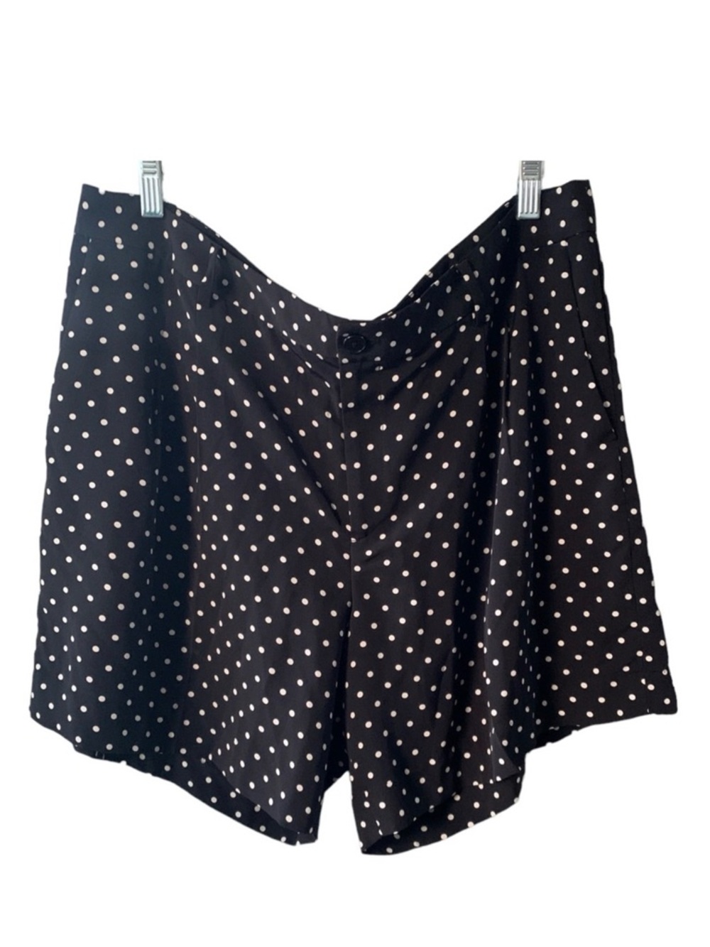LAUREN RALPH LAUREN Polka Dot Pleated Dress Short | Black & White | Size 16 - Picture 3 of 7